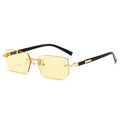 Modische Damen Sonnenbrille – rechteckig, rahmenlos, für den Sommer 0