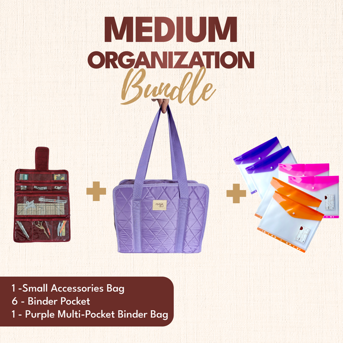 Medium Organization Bundle - with a Purple Binder Bag