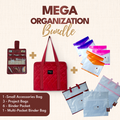 Mega Organization Bundle - with 3 Project Bags + a Red Binder Bag
