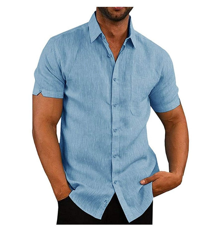 Variant image for Men's Regular-Fit Polo Shirt in Soft Polyester with Button Closure, Short Sleeve Casual Top for Summer-6