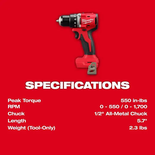 Milwaukee M18™ Compact Brushless 1/2" Drill/ Driver