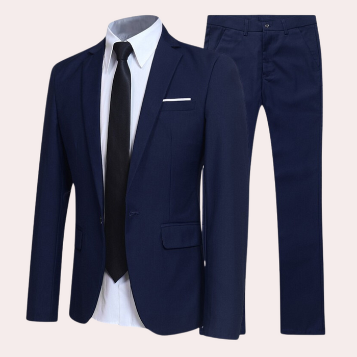 Modern men's suit – slim fit, premium polyester, for weddings and formal occasions 2