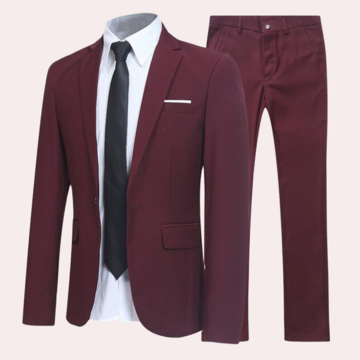 Modern men's suit – slim fit, premium polyester, for weddings and formal occasions 3
