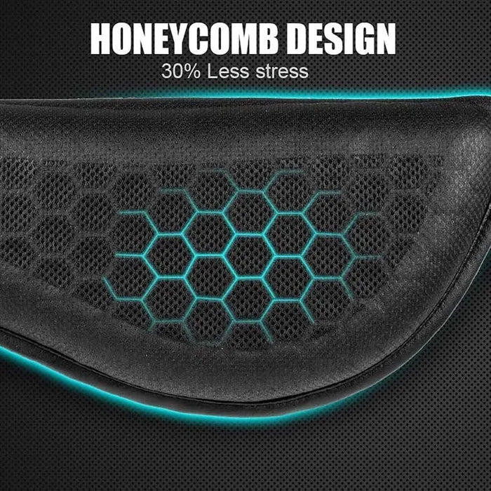 Motorcycle Gel Seat Cushion 3D Honeycomb Pressure Relief Anti-Slip Pad Long Ride Comfort