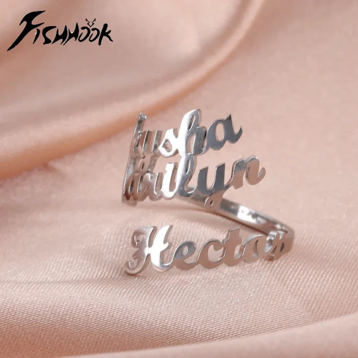Name Ring Custom Double First Names Jewelry For Couples Personalized Gift TikTok Viral Fall 2026