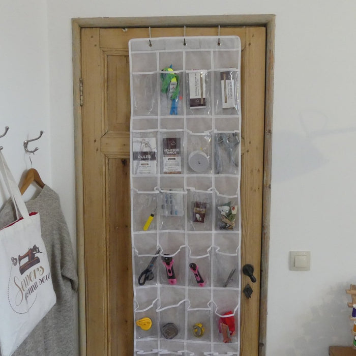 Craft Room Storage with an Over The Door Organizer