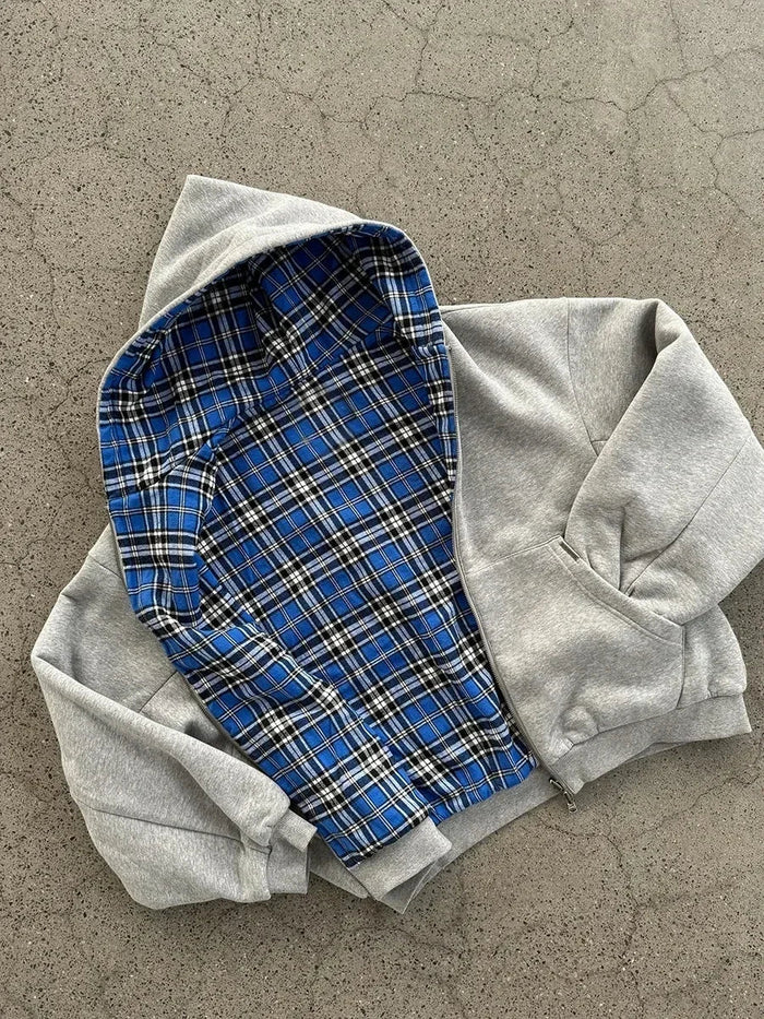 Oversized Cozy Women's Zip Hoodie - Boxy Cut, Cotton