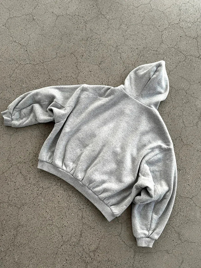 Oversized Cozy Women's Zip Hoodie - Boxy Cut, Cotton