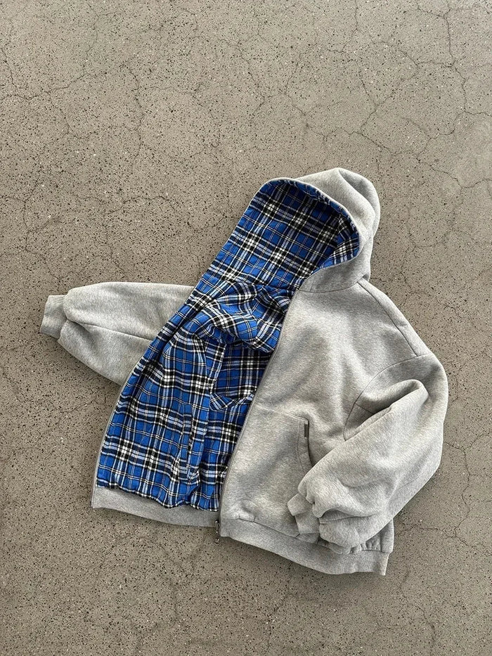 Oversized Cozy Women's Zip Hoodie - Boxy Cut, Cotton