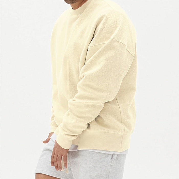 Oversized Mens Pullover Sweater - Crew Neck, Cotton, Casual