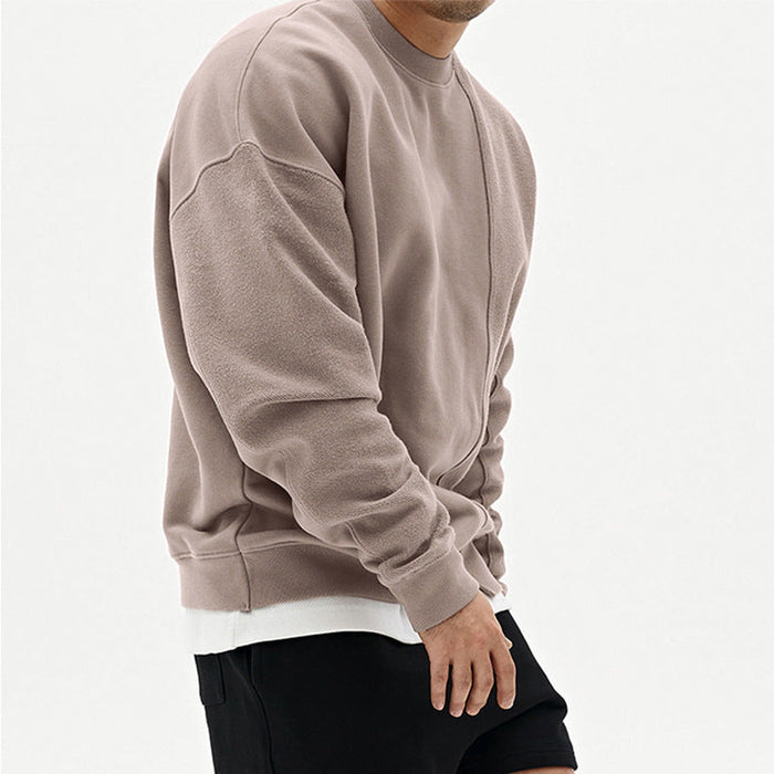 Oversized Mens Pullover Sweater - Crew Neck, Cotton, Casual
