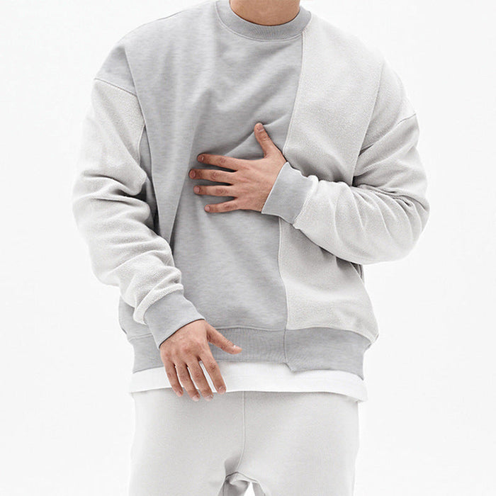 Oversized Mens Pullover Sweater - Crew Neck, Cotton, Casual