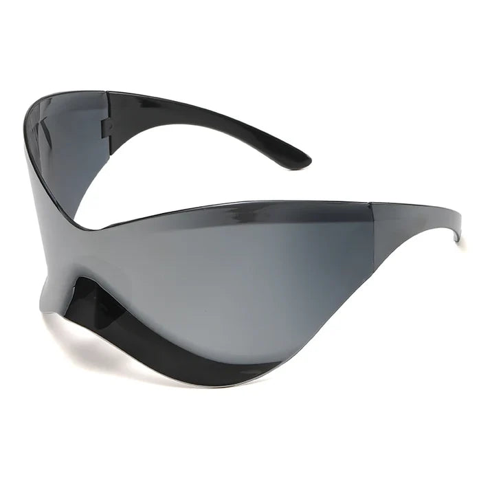 Oversized Punk Rimless Sunglasses for Men and Women, Hip Hop Sport Shades