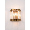Pandora 1 Light Crystal Wall Light Antique Brass