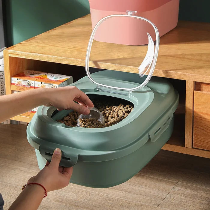 Pet Food Container 23L Airtight Storage Bin Moisture Proof Seal With Measuring Cup Fall 2025 Pet Care