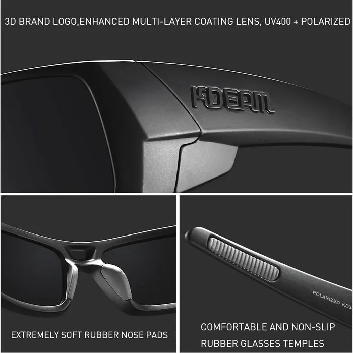 Photochromic Sunglasses All-Black Frame Fishing Sunglasses Summer 2026 Night Driving Comfort Case Included
