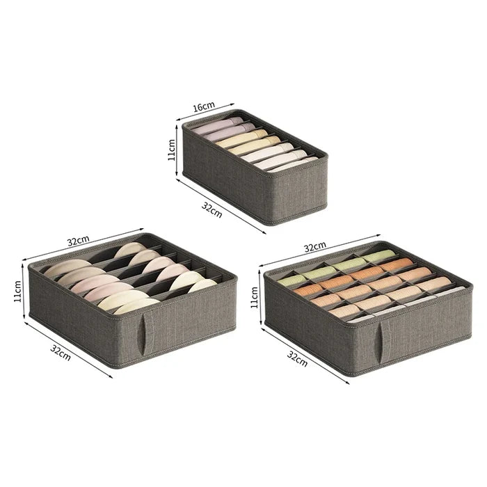 Polyester Sock Bra Organizer Box with 20 Grids - Home Organizers for Drawers & Cabinets