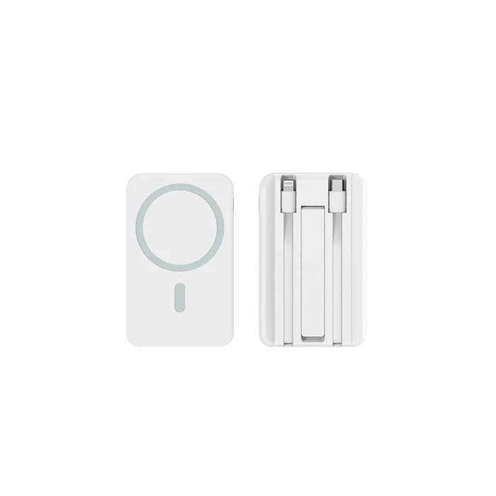 Power Bank Magnetic Wireless Charger - Slim Portable Battery, 2 Cables, Fast Charging Back to School 2026