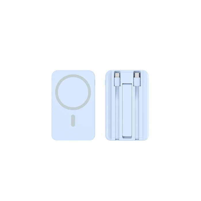 Power Bank Magnetic Wireless Charger - Slim Portable Battery, 2 Cables, Fast Charging Back to School 2026
