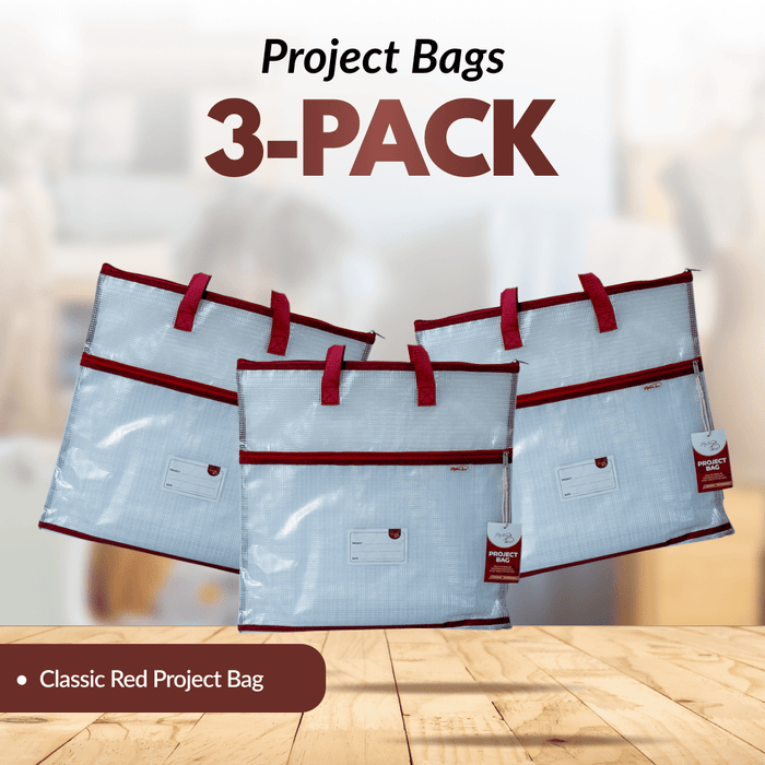 Project Bags - 3 Pack - All - in - Red - MadamSew