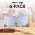 Project Bags - 6 Pack - All - in - Light Pink - MadamSew