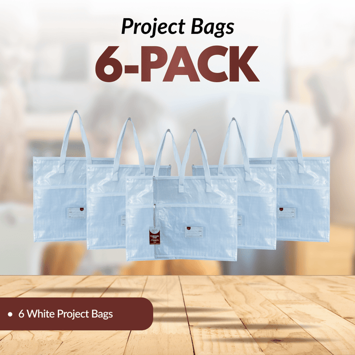 Project Bags - 6 Pack - All - in - White - MadamSew