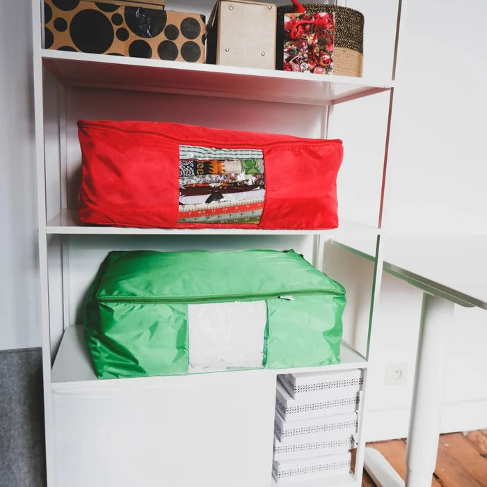 Quilt Storage Bag - Green "Fir Tree", Red "Holly Berry", White "Snow Fall" or Lemon - MadamSew
