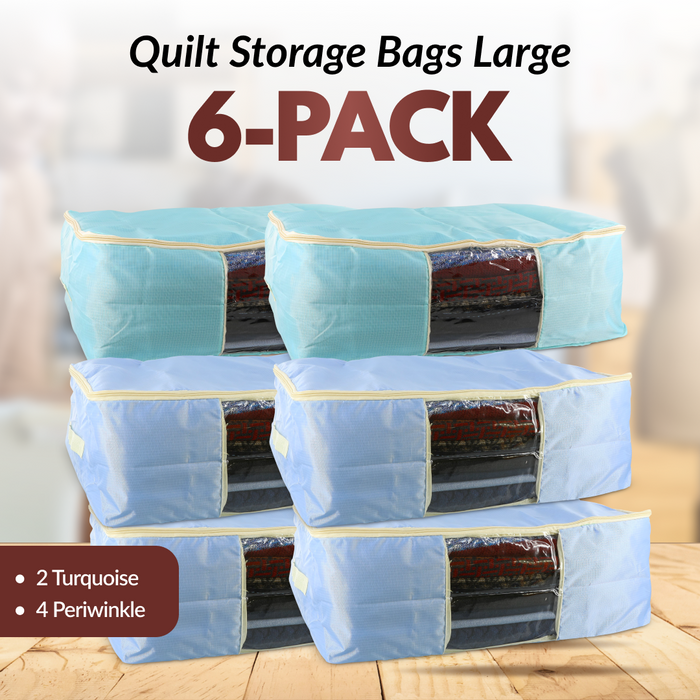 Quilt Storage Bags - 6 Pack - Large Size