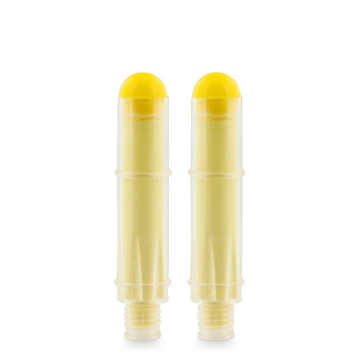 two yellow chalk marker refills
