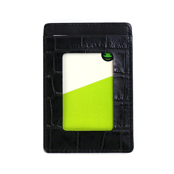 ROMEO Crocodile-Embossed Pass Case