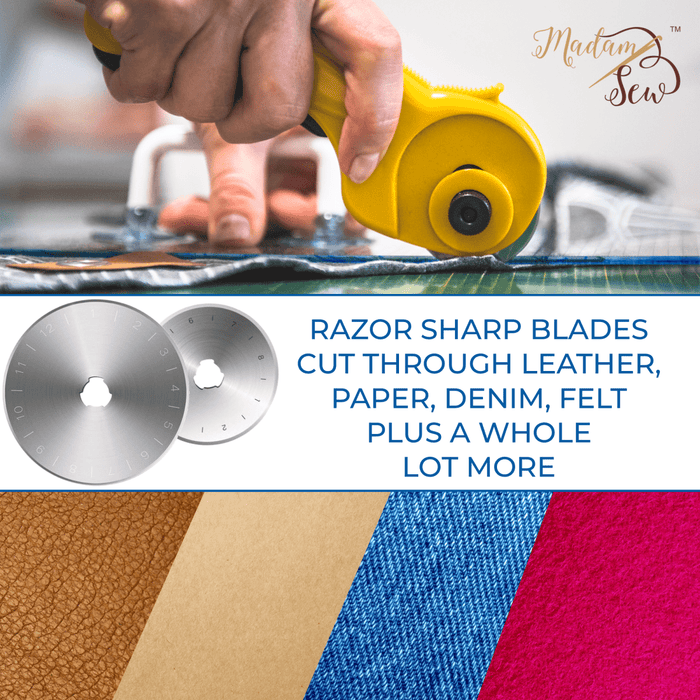 Rotary Cutter, Blades & Mat Bundle - 45 mm - MadamSew