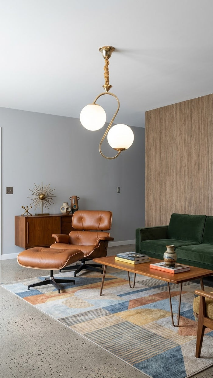 Royal Curve Double Globe Pendant