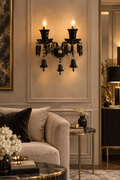 Royal Noir Crystal Wall Sconce