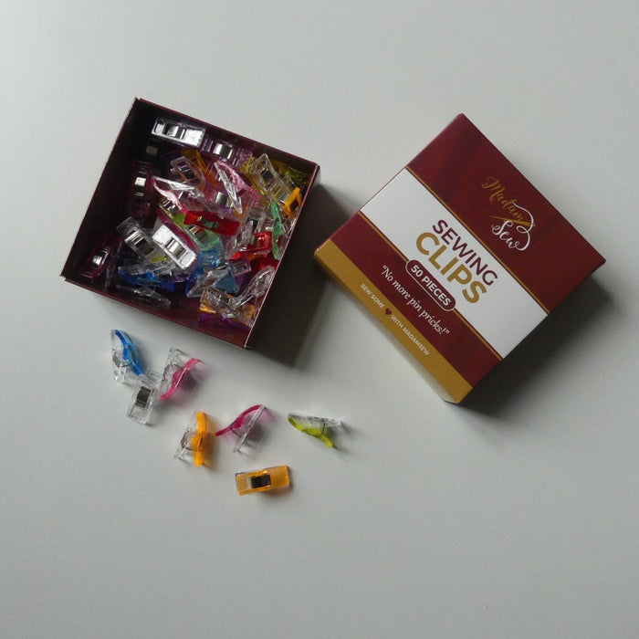 Sewing Clips - multicolor - 50 pcs/box - MadamSew