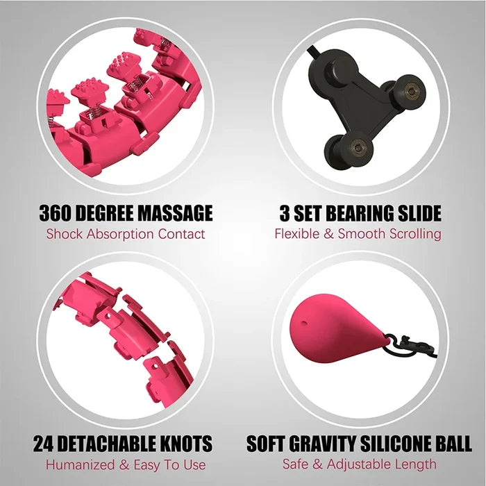 Smart Adjustable Fitness Hula Hoop 24-Section – Waist Massager Weight Loss Cardio Training 2026