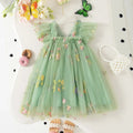 Soft Baby Girl Dress – Princess Style Knee-Length Fruit Print, Acetate, Birthday Party