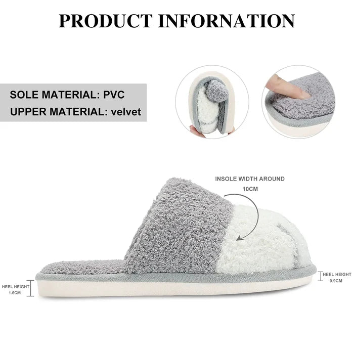 Soft, cozy women's slippers - cat paw design, memory foam insole, indoor winter lounging