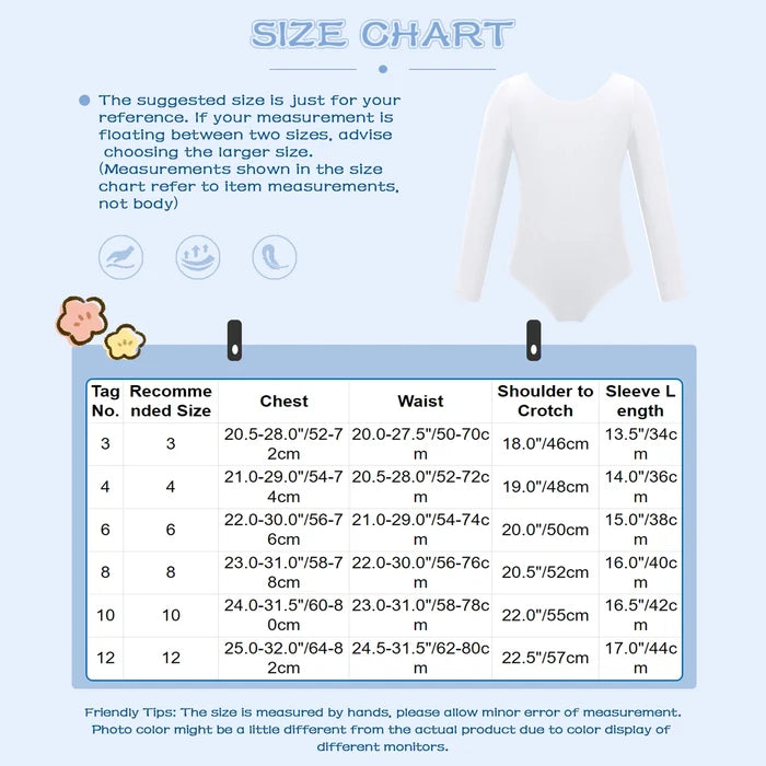 Soft, Durable Girls' Leotard - Long Sleeve, Polyamide, Elastane, Polyester, Dance Class