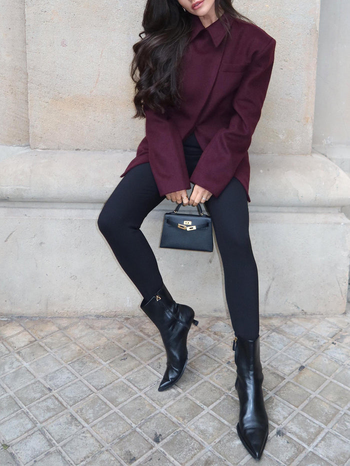 Soft women's blazer - cross placket, classic fit, polyester, daily wear for office and gatherings