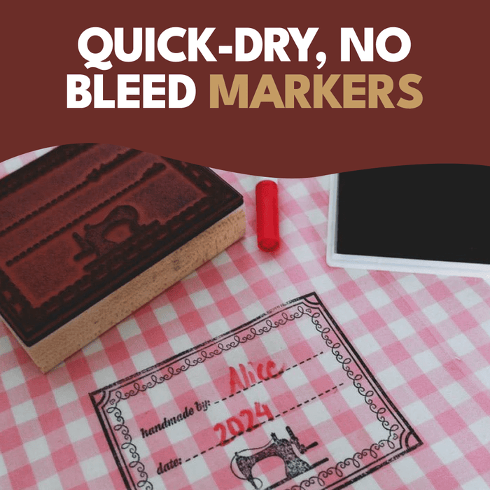 Stamp, Ink & Marker Bundle - Black - MadamSew
