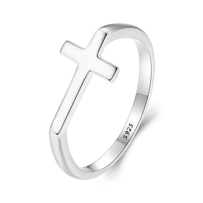 Sterling Silver Cross Ring 925 - Minimalist Daily Wear Jewelry Summer 2026 Gift Idea For All Jewelry Lovers