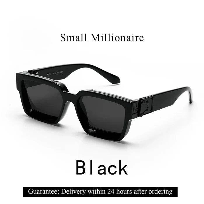 Sunglasses Black Retro Square Shades Luxury Fashion Eyewear Fall 2026 Trend Gift Idea