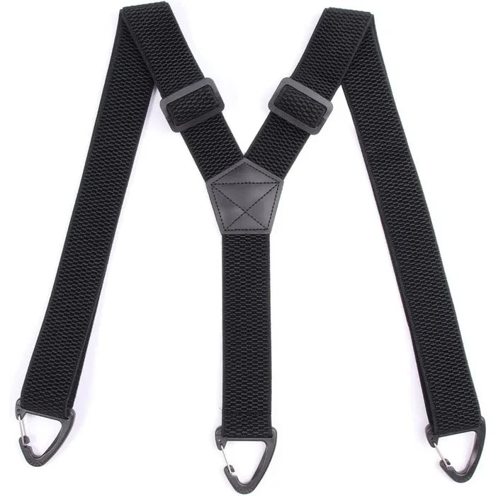 Suspenders Black 3.8cm Wide Y-Back Elastic Work Braces Fall 2026 With Plastic Gripper Clasps