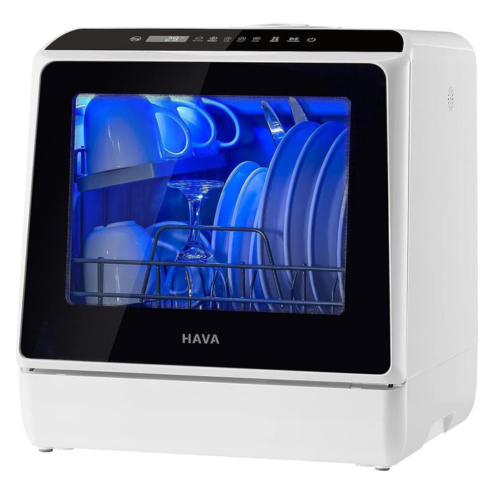 Table Top Dishwasher 5L 6 Programs Built-In Water Tank White