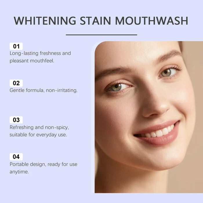 Teeth Whitening Mouthwash 237ml Oral Care Back to School 2026 Minty Fresh Breath