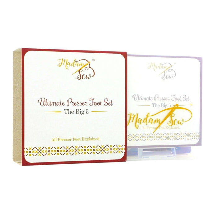 Ultimate Presser Foot Set - Big 5 sleeve and shot of box.