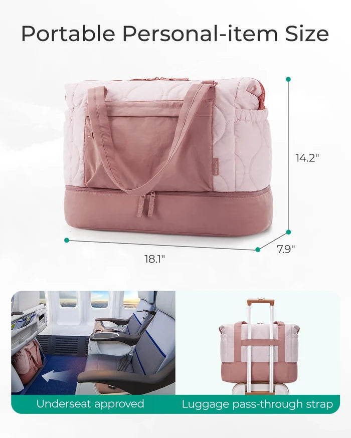 Travel Bag Weekender Duffle Carry On With Shoe Compartment Large Capacity For Travel 2026 Fall Essentials