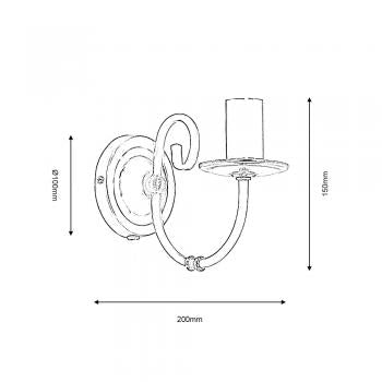 TUSCANY SES WALL LIGHT IVORY