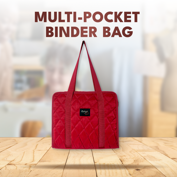 Ultimate Binder & Project Bag Bundle - a Purple Binder and 3 Light Pink Project Bags