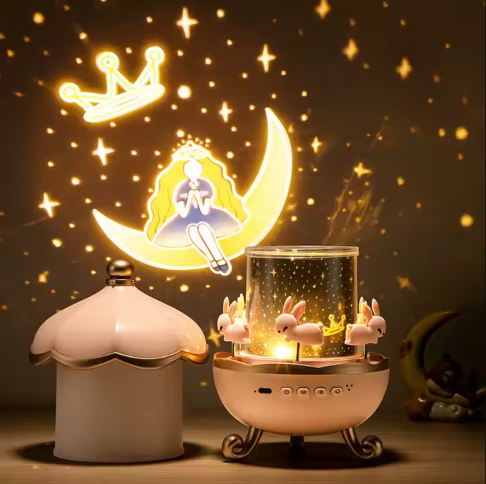 Upgraded Projector Night Light - 12 Themes, Bluetooth, Calming Glow for Kids